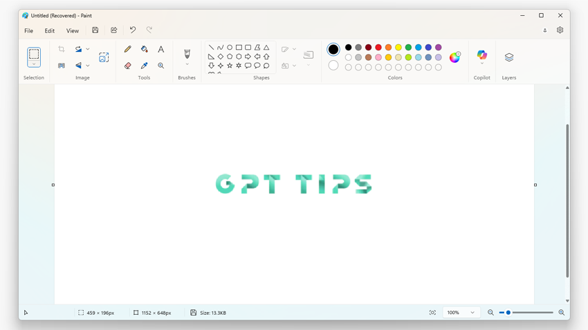 Microsoft Paint screenshot 2025